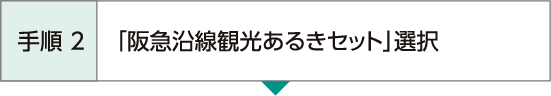 手順2 「阪急沿線観光あるきセット」選択